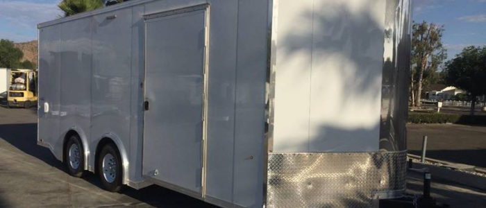Aluminum enclosed box trailer