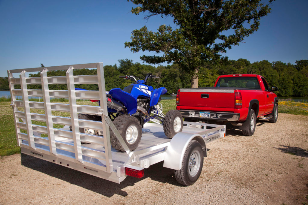 Featherlite aluminum utility trailer for offroad