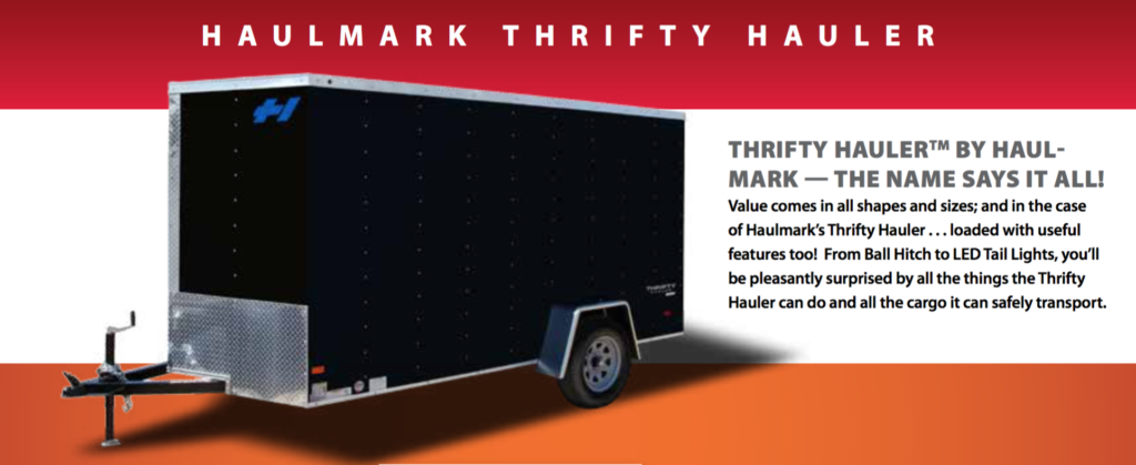 Haulmark Thrifty Hauler infographic