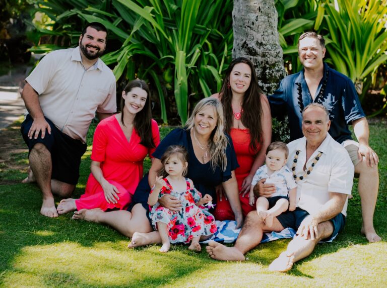 norco trailers family photo from left to right: Antonio and Alea Barreto and daughter Ada, Sunday Barreto, Brittany Miller and Jeremiah, Antonio Barreto, and Brittany's husband Jason. Three Generations of Norco Trailers Team Members